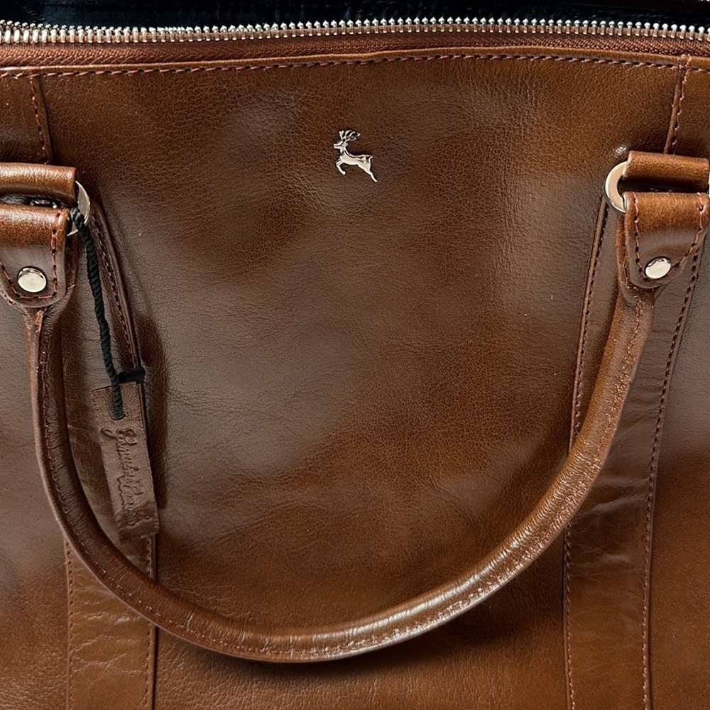 Ashwood Brown Leather Gina Bridge Tote Satchel Bag - Picture 5 of 16